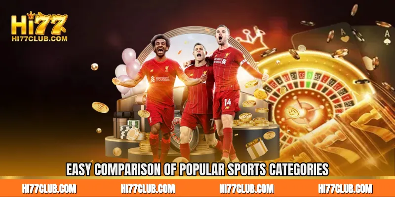 Easy Comparison of Popular Sports Categories
