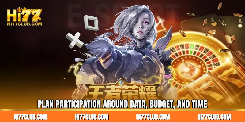 Plan Participation Around Data, Budget, and Time